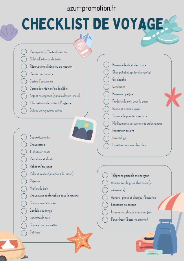 check list voyage check list voyage